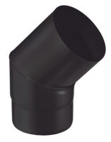 Coude raccordement email noir mat 1,2 mm