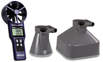 Anémomètre hélice mesure debit +2 cônes