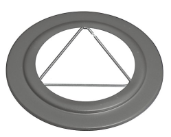 Rosace émail noir mat 1,2 mm avec ressort