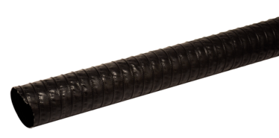Conduit flexible PVC tissé noir nu M1