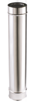 Elément droit inox galva finition tuile pour Apollo Pellets concentrique