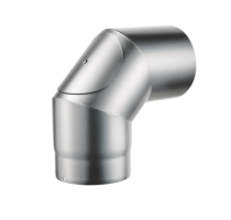 Coude raccordement avec trappe de visite acier peint gris 2mm