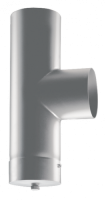 Té 90° + tampon raccordement acier peint gris 2mm