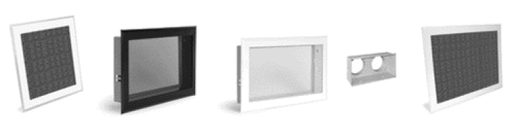Grilles d'air chaud métal déployé décompression hotte